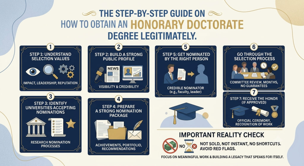 The Step-by-Step Guide on How to Obtain an Honorary Doctorate Degree Legitimately