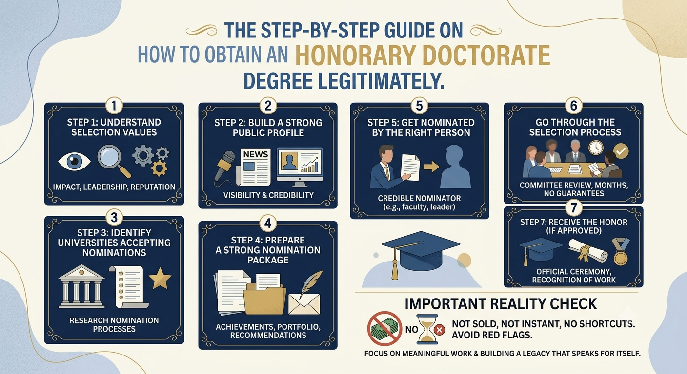 The Step-by-Step Guide on How to Obtain an Honorary Doctorate Degree Legitimately