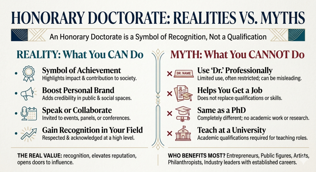What Can You Do with an Honorary Doctorate? Realities vs. Myths